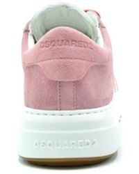 DSquared² - Low-Top Leather Sneakers With Accents - Lyst