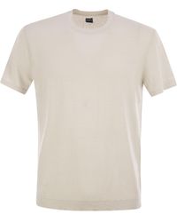 Fedeli - Stretch Linen Short-Sleeved T-Shirt - Lyst