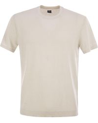 Fedeli - Stretch Linen Short-Sleeved T-Shirt - Lyst
