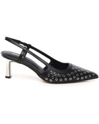 Michael Kors - Alora Black Calfskin Slingback - Lyst