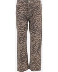 RE/DONE - Cotton Jeans With Animal Print - Lyst
