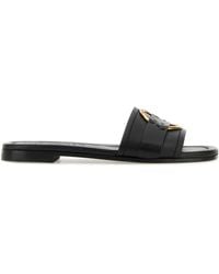Moncler - Leather Bell Slippers - Lyst