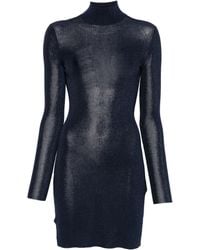 Self-Portrait - Viscose Knit Mini Dress - Lyst
