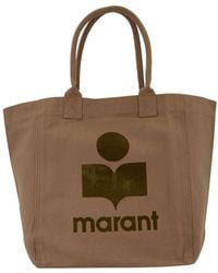 Isabel Marant - Yenky GZ Shopper Bag Cotton caki - Lyst