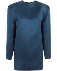 Saint Laurent - Round Neck Long Sleeves - Lyst