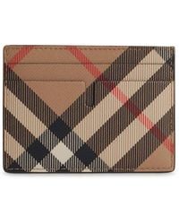 Burberry - 'Sandon' Polyurethane Card Holder - Lyst