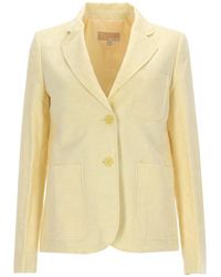 MICHAEL Michael Kors - Michael By Michael Kors Single-Breasted Linen Blazer - Lyst