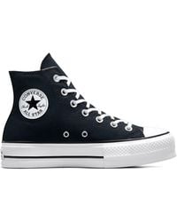 Converse - Sneaker Chuck Taylor All Star Platform Nero/Bianco/Bianco - Lyst
