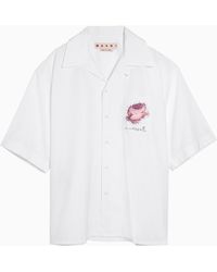 Marni - Bowling Shirt With Flower Appliqué - Lyst