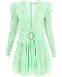 Alessandra Rich - Silk Mini robe - Lyst