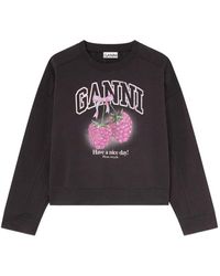 Ganni - Isoli Trui Met Grafische Print - Lyst