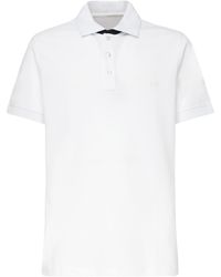 Fay - White Pique Polo Met Logo - Lyst