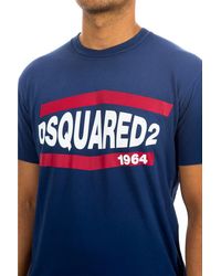 DSquared² - T-Shirt Blau - Lyst