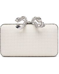 Self-Portrait - Pearl Box Clutch Bianco-Donna - Lyst