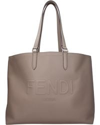 Fendi - Sac à bandouliers Femmes Gris / corde en cuir / corde - Lyst