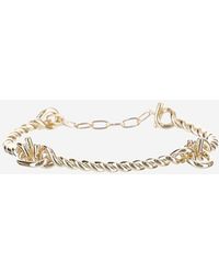 Ferragamo - Brass Torchon Hook Bracelet - Lyst