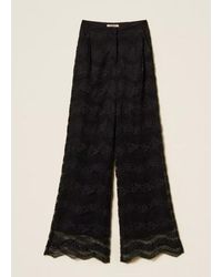 Twinset - Pantalones de encaje de macramé - Lyst