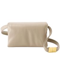Marni - Hobo Small Prisma Bag Leather Beige - Lyst