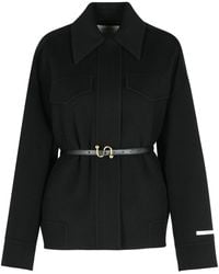 Sportmax - Giacca Di Lana Vergine Nera "Cantore" - Lyst