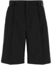Gucci - Wool-Blend Bermuda Shorts With Web Detail - Lyst