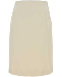 Jil Sander - Ivory Crepe Skirt - Lyst