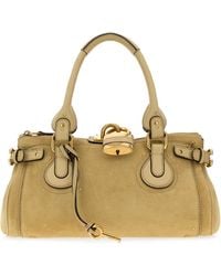 Chloé - Mustard Suede Paddington Shopping Bag - Lyst