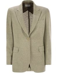 SAULINA - Angelica Herringbone Two Button Blazer - Lyst