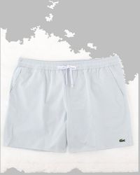 Lacoste - Swim Trunks With Laconic Branding - Lyst