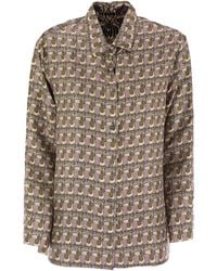 Max Mara - Times reversibler bedrucktes Seidenhemd - Lyst