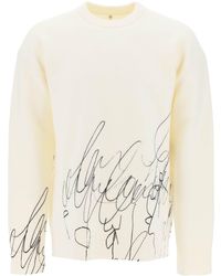OAMC - Pullover in lana cotta con stampa Scribble - Lyst