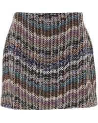 Missoni - Embroidered Boucle Loop Mini Skirt - Lyst
