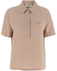 Fendi - Polo de seda - Lyst