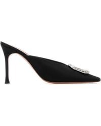 AMINA MUADDI - Satin Camelia Mules - Lyst