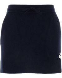 Isabel Marant - Midnight Stretch Cotton Blend Amaline Mini Skirt - Lyst