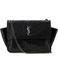 Saint Laurent - Niki Tripouch Leather Mini Bag - Lyst