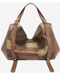 DIESEL - “D One” Medium Patchwork Leather Handbag - Lyst
