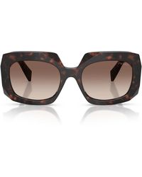 Prada - Zonnebril Prb23 S 17 N10 S Wortel Schildpad/bruin Gradiënt Dames - Lyst