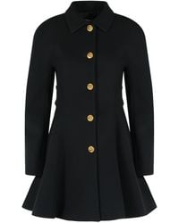 Versace - Wool Coat - Lyst