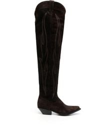 Sonora Boots - Embroidered Suede Western Boots - Lyst