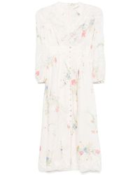 Zimmermann - Lucky Linen Midi Dress - Lyst