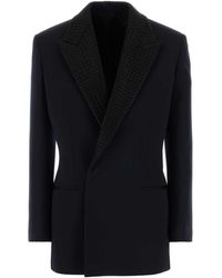 Bottega Veneta - Midnight Blue Wool Blazer - Lyst