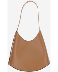 Jil Sander - Eldorado Medium Lederen Schoudertas - Lyst