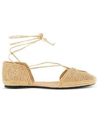 Odissi - Flat Shoes Raffia Upper - Lyst