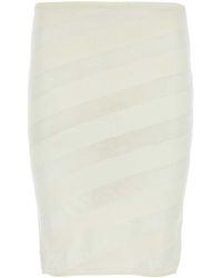 GIMAGUAS - Ivory Viscose Blend Skirt - Lyst