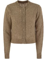 Peserico - Tricot Cardigan mit Mikro -Pailletten - Lyst