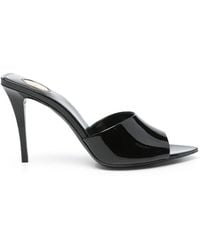 Saint Laurent - Romy Patent Leather Mules - Lyst