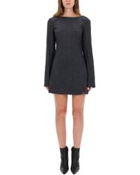 Our Legacy - Fitted Mini Dress With Deep Scoop Back And Ribbed Texture - Lyst