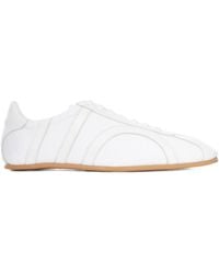 TOTEME - Leather-Panel Lace-Up Sneakers - Lyst
