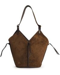 Isabel Marant - 'tampa' Bronze Suede Bag - Lyst