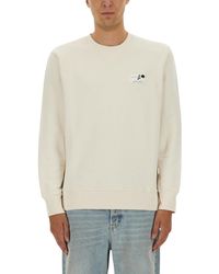 Golden Goose - Regular Fit Cotton Sweatshirt With Graphic Detail - Lyst